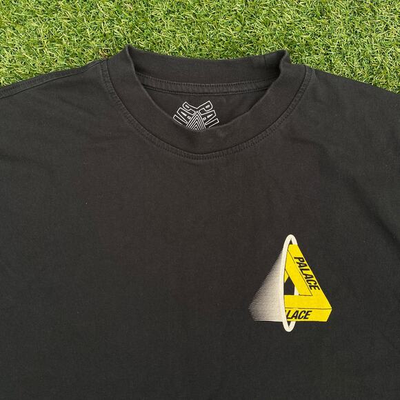 Palace FW23 Tri-Void Black Yellow Logo Tee - Picture 2 of 6